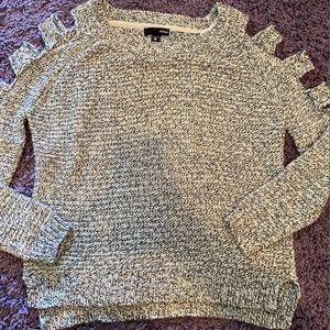 Aqua Knit Arm Cut Outs Sweater